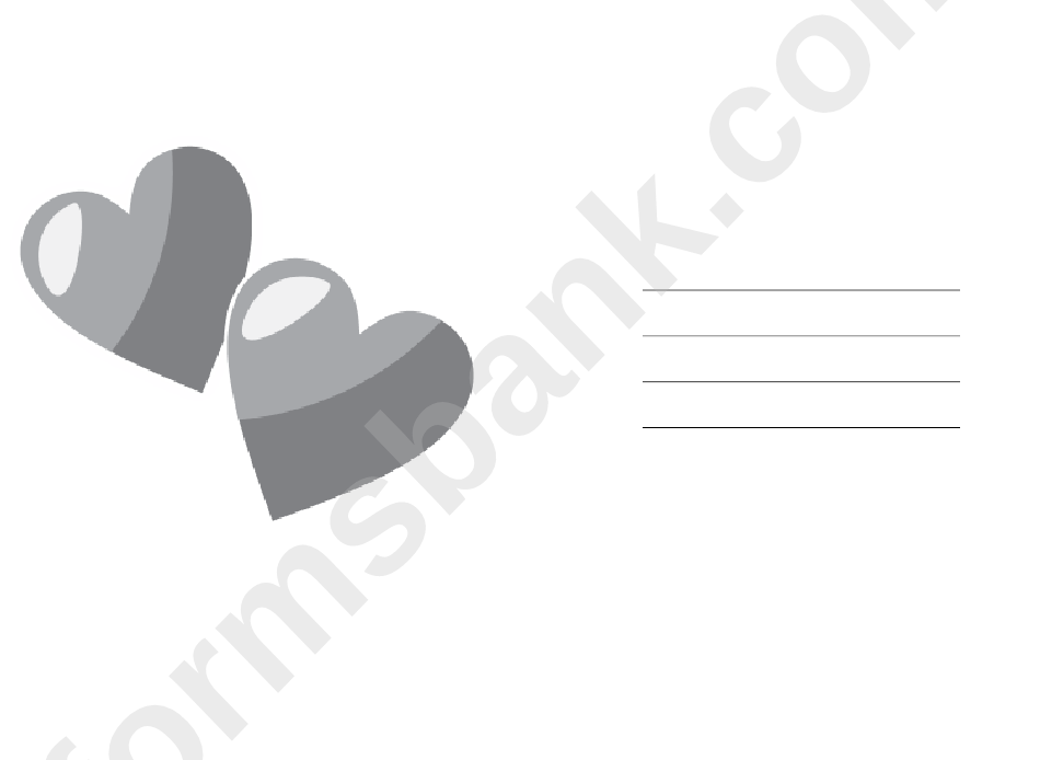 Sparkling Hearts Valentines Card Template