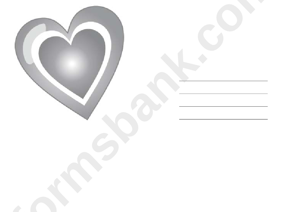 Two Red Hearts Valentines Card Template