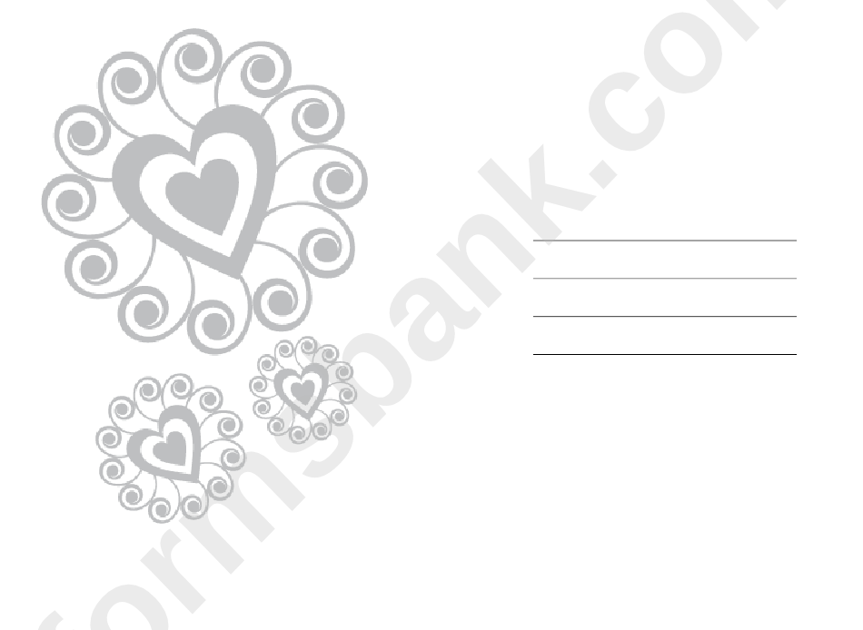 Sparkling Nested Hearts Valentines Card Template