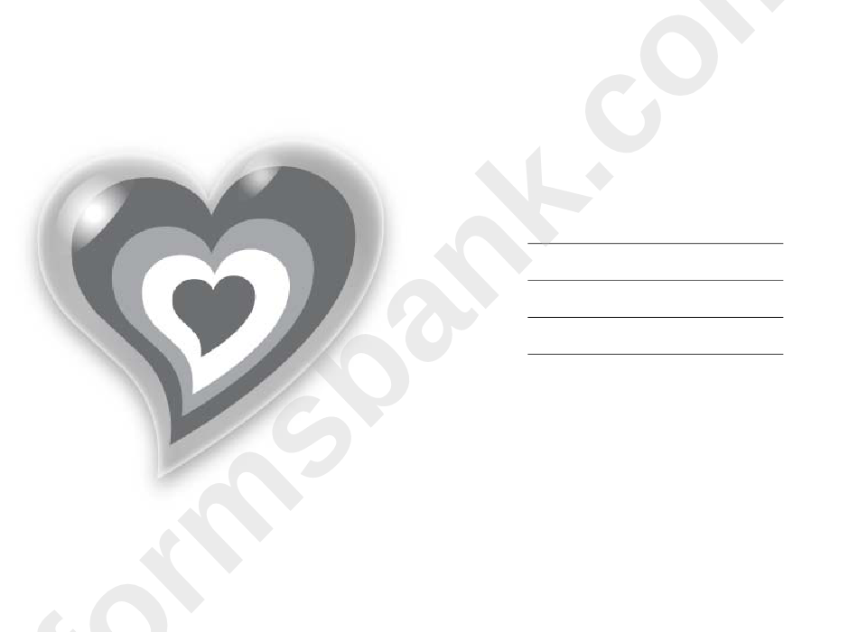 Nested Hearts Valentines Card Template