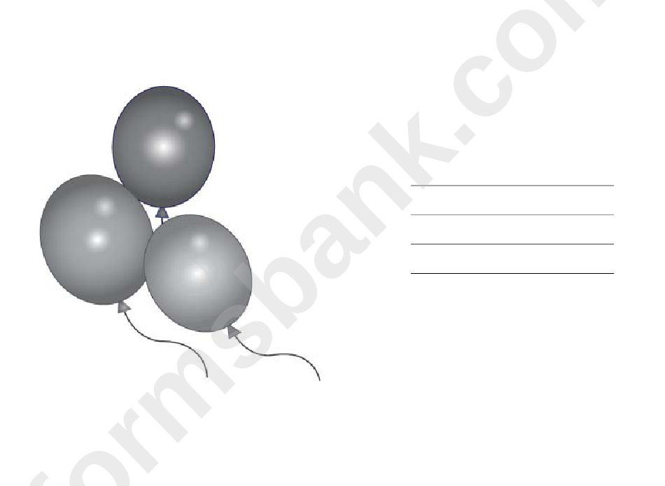 Purple Balloons Valentines Card Template