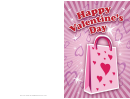 Shopping Bag Valentines Card Template