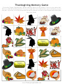 Thanksgiving Memory Game Template