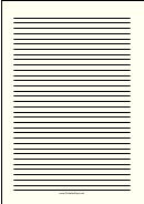 Colored Pale-yellow Lined Paper With Medium Black Lines