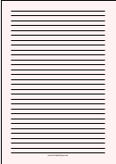 Colored Pale-red Lined Paper With Wide Black Lines