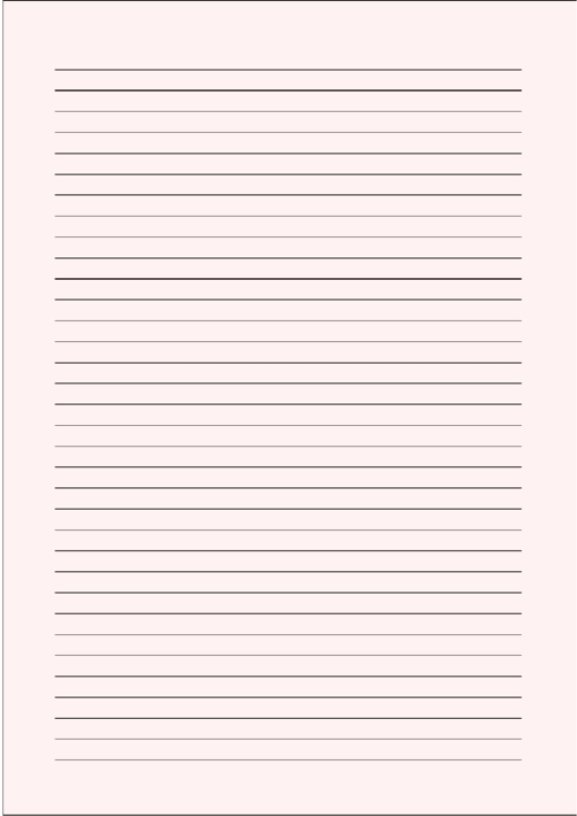 Colored Pale-Red Lined Paper With Medium Black Lines Printable pdf