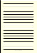 Colored Light-yellow Lined Paper With Wide Black Lines