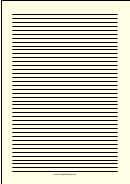 Colored Light-yellow Lined Paper With Narrow Black Lines