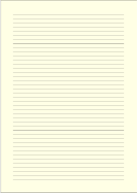 Colored Light-Yellow Lined Paper With Narrow Black Lines Printable pdf