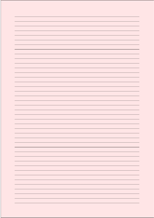Colored Light-Red Lined Paper With Narrow Black Lines Printable pdf