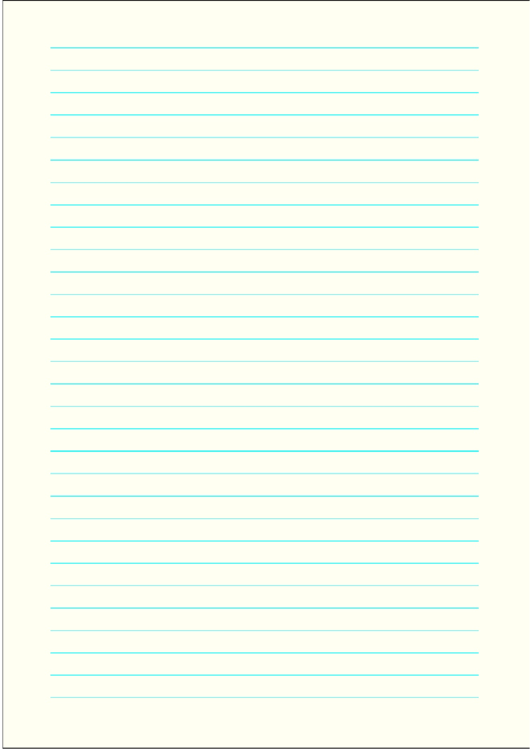 Blue Lined Paper Printable pdf