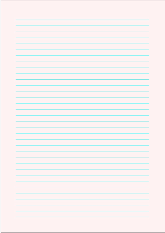 Blue Lined Paper Printable pdf