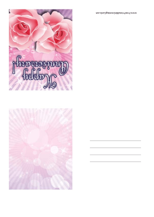 Anniversary Card Template Printable pdf