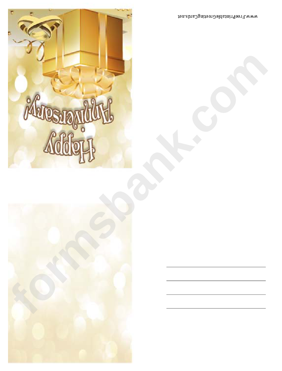 Anniversary Card Template