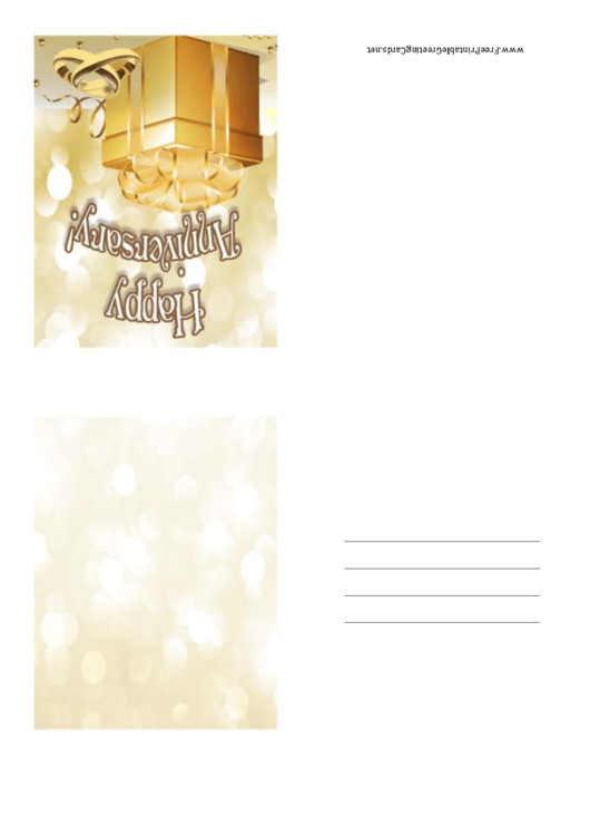 Anniversary Card Template Printable pdf