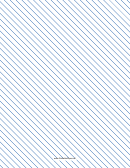 Slant Ruled Paper Medium Rule Left Handed High Angle-blue Lined Paper Template