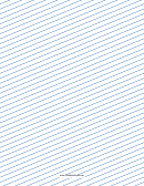 Slant Ruled Paper Medium Rule Right Handed Low Angle-blue Lined Paper Template