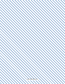 Slant Ruled Paper Narrow Rule Left Handed High Angle-blue Wide Lined Paper Template
