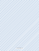 Slant Ruled Paper Narrow Rule Right Handed High Angle-blue Lined Paper Template