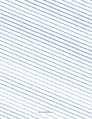 Slant Ruled Paper Wide Rule Left Handed Low Angle-blue Wide Lined Paper Template