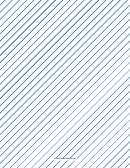 Slant Ruled Paper Wide Rule Right Handed High Angle-blue Wide Lined Paper Template
