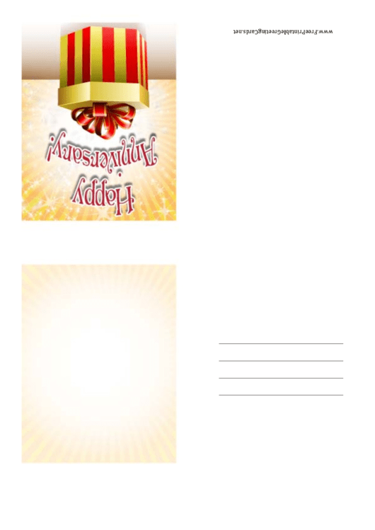 Anniversary Card Template Printable pdf