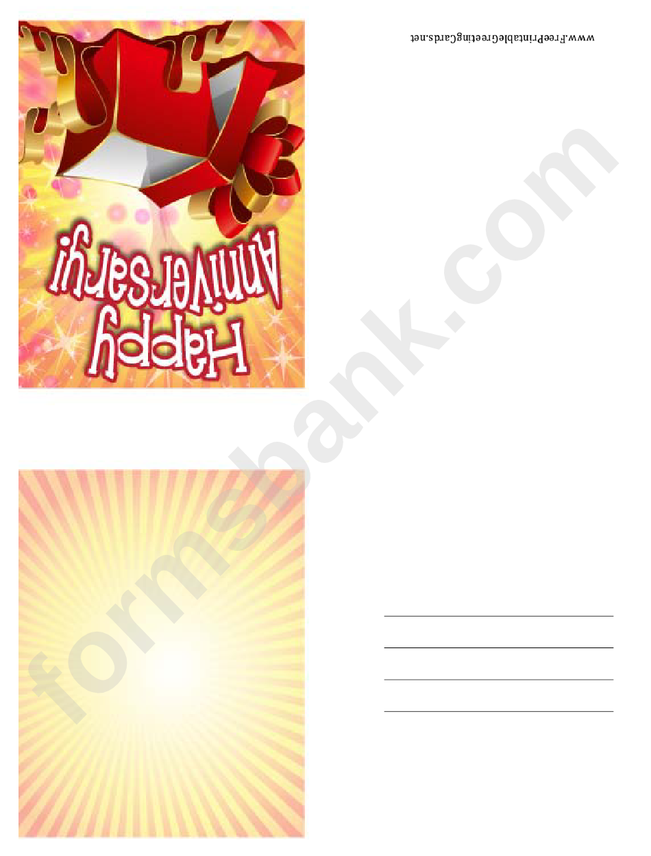 Anniversary Card Template