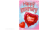 Anniversary Card Template Printable pdf