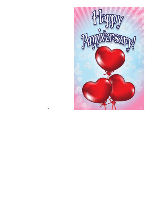 Anniversary Card Template printable pdf download