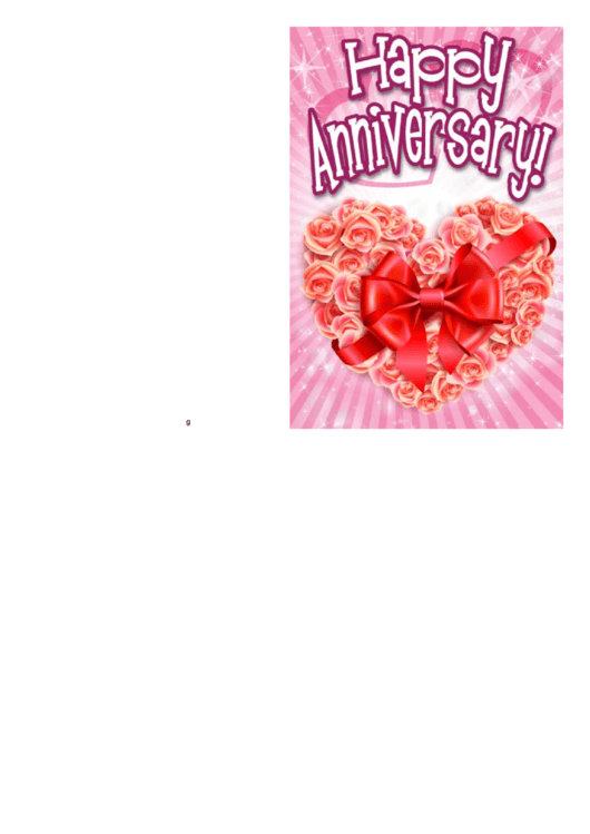 Anniversary Card Template printable pdf download