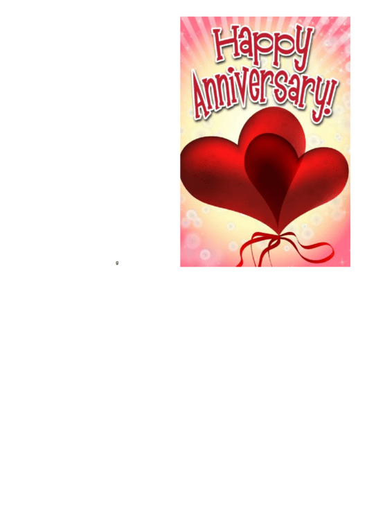 Anniversary Card Template printable pdf download