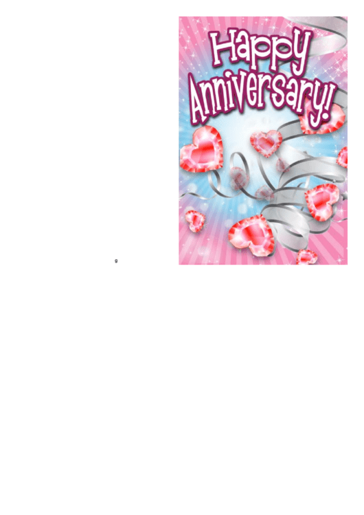 Anniversary Card Template printable pdf download