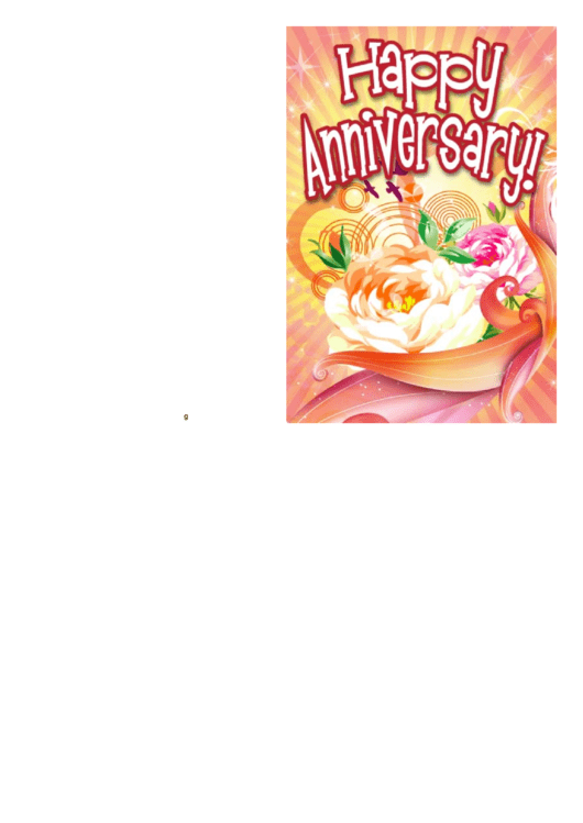 Anniversary Card Template printable pdf download