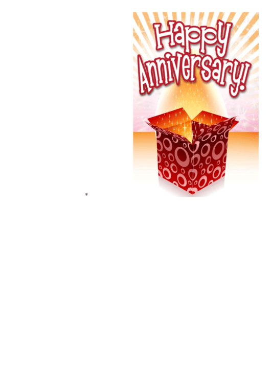 Anniversary Card Template printable pdf download