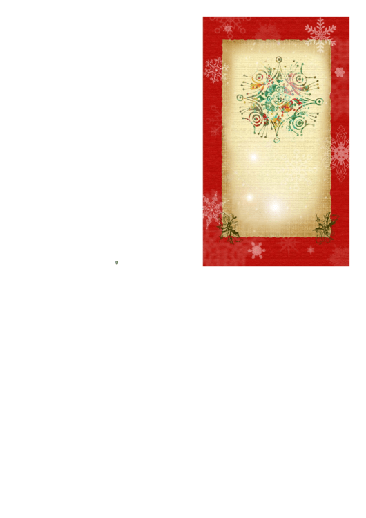 Snowflake Holiday Card Template Printable pdf