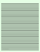 Colored Light-green Lined Paper With Narrow Black Lines