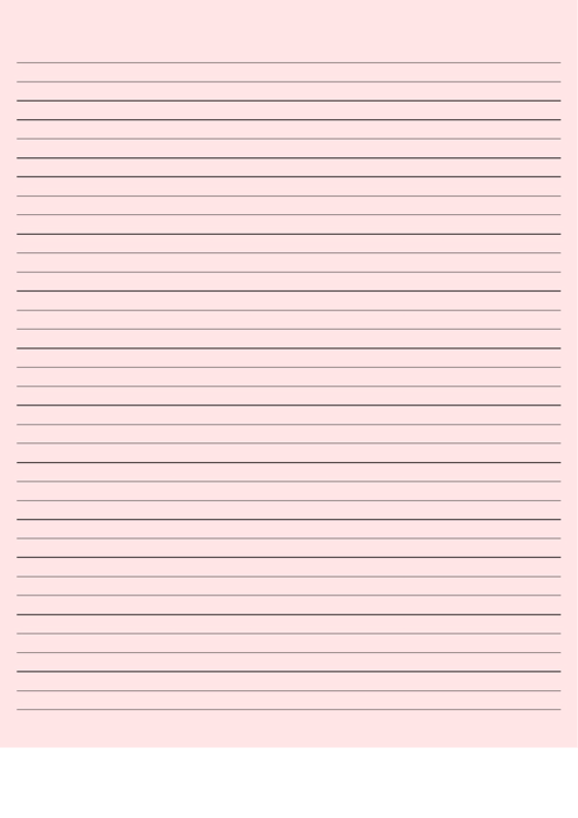 Colored Light-Red Lined Paper With Medium Black Lines Printable pdf