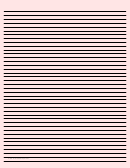 Colored Light-red Lined Paper With Narrow Black Lines