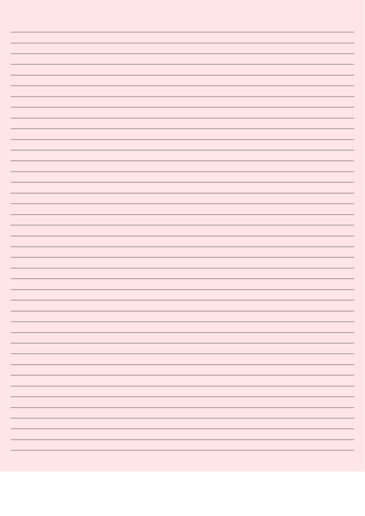 Colored Light-Red Lined Paper With Narrow Black Lines Printable pdf