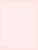 Colored Light-red Lined Paper With Narrow White Lines