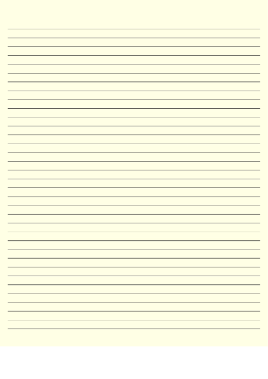 Colored Light-Yellow Lined Paper With Medium Black Lines Printable pdf