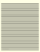 Colored Light-yellow Lined Paper With Narrow Black Lines