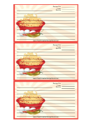 Red Noodles Recipe Card Template