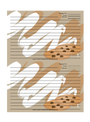 Chocolate Chip Cookies Tan Recipe Card