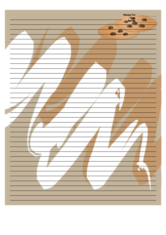 Chocolate Chip Cookies Tan Recipe Card 8x10 Printable pdf