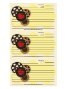 Several Cookies Yellow Recipe Card Template