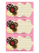 Several Cookies Pink Recipe Card Template
