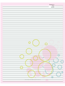 Pink Polka Dots Recipe Card 8x10