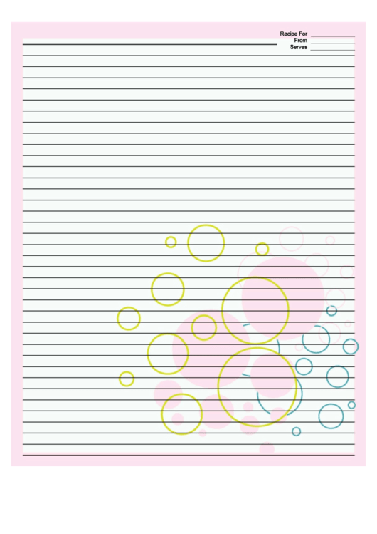 Pink Polka Dots Recipe Card 8x10 Printable pdf