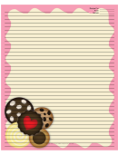 Several Cookies Pink Recipe Card 8x10